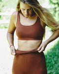 Top yoga donna viscosa terracotta