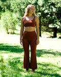 Leggings yoga donna viscosa terracotta