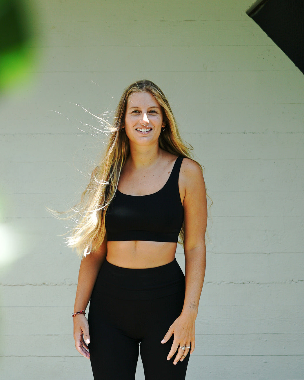 Top yoga donna viscosa nero