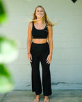 Leggings yoga donna viscosa nero
