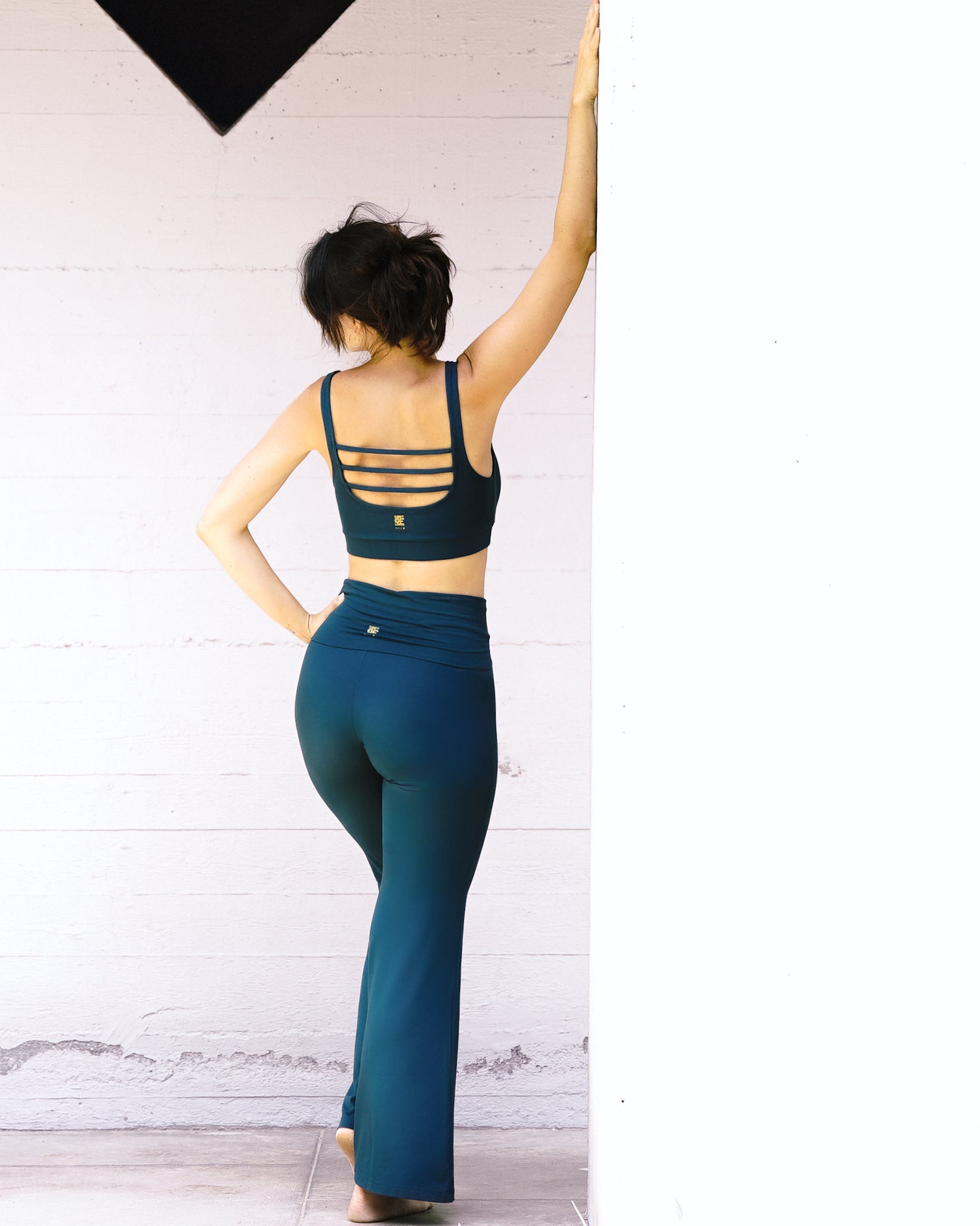 Leggings yoga donna viscosa ottanio