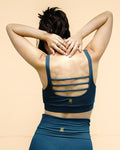 Top yoga donna viscosa ottanio