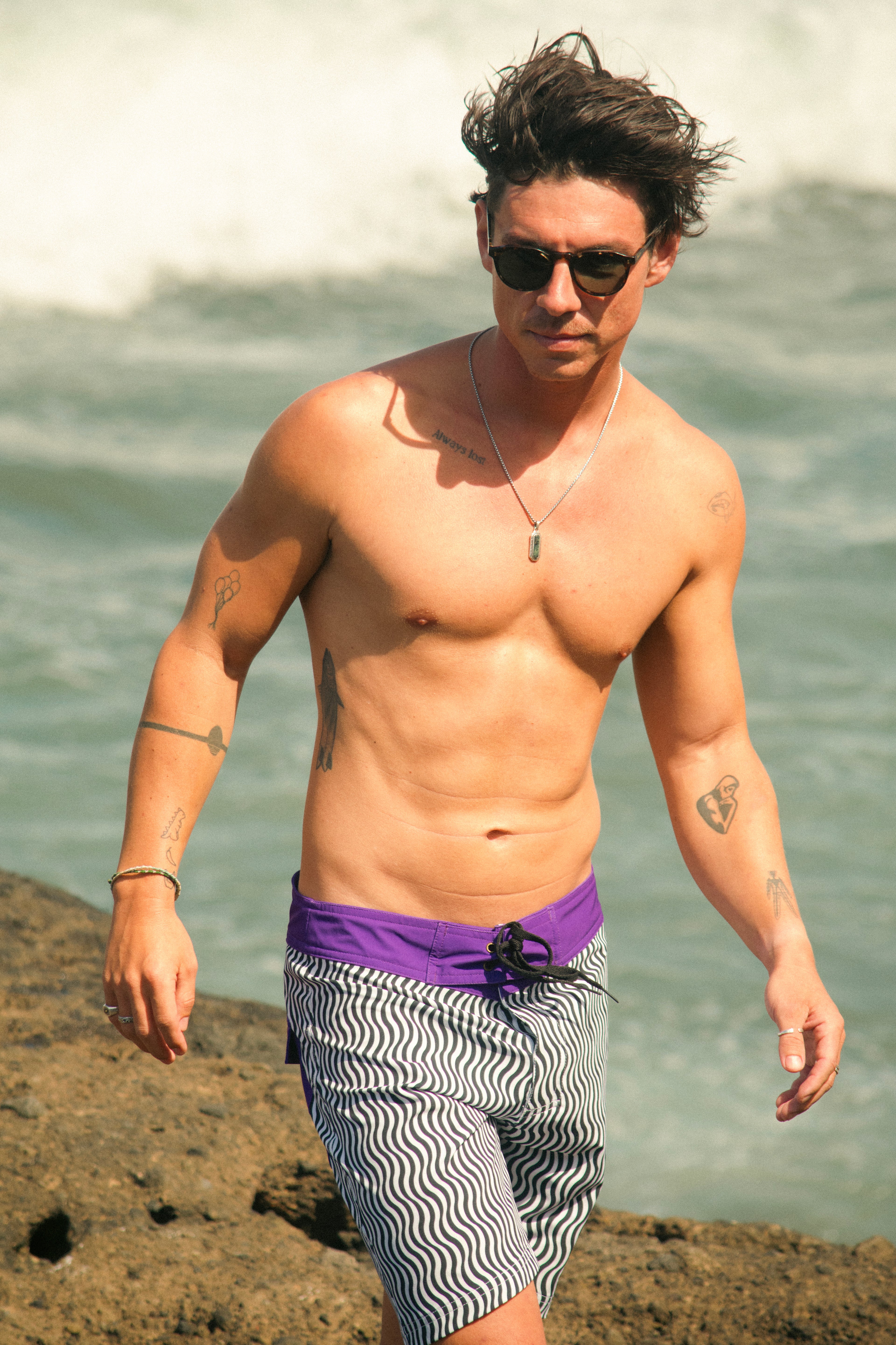 Costume uomo Boardshort elasticizzato Optical Waves