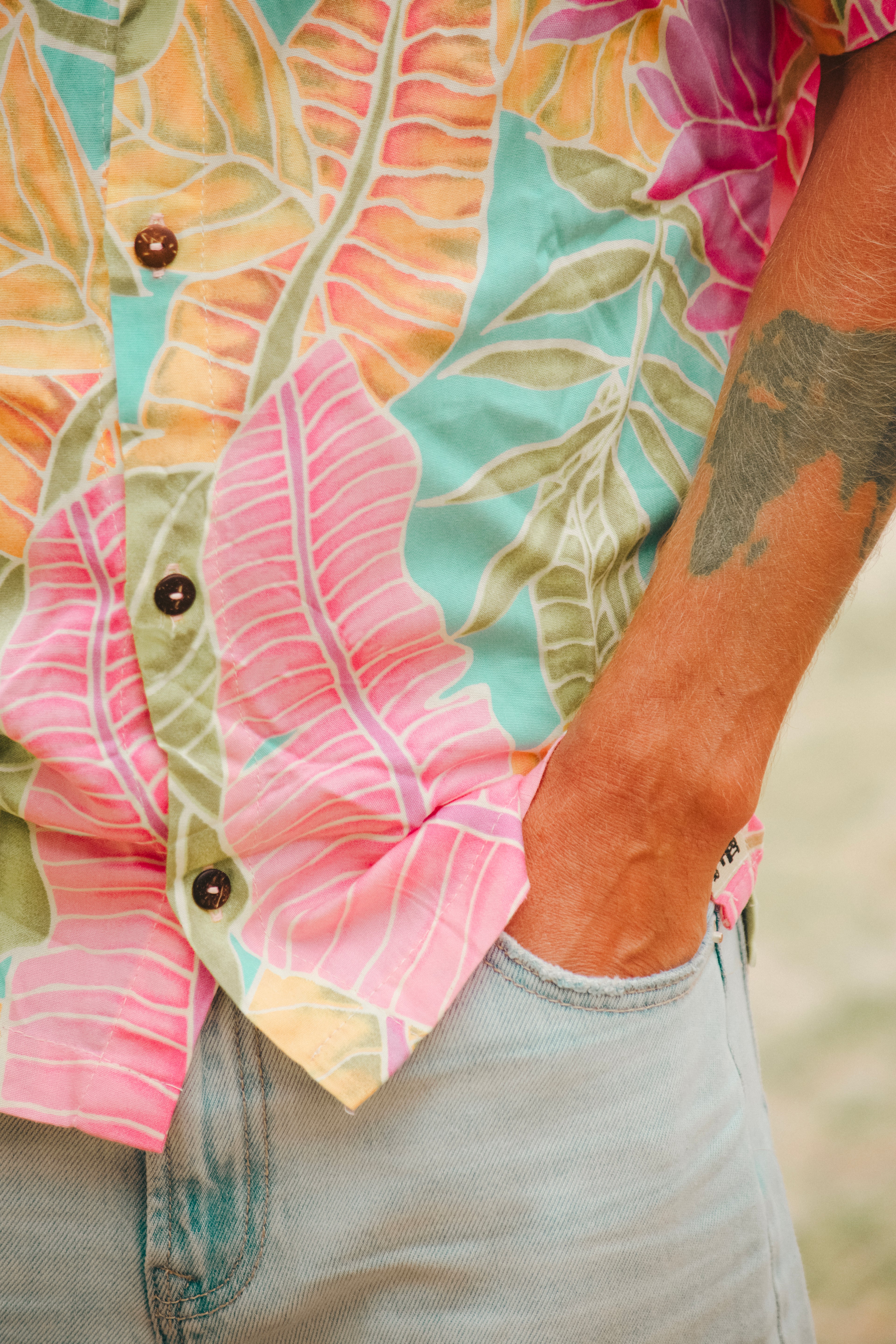 Camicia unisex made in Bali Tropical