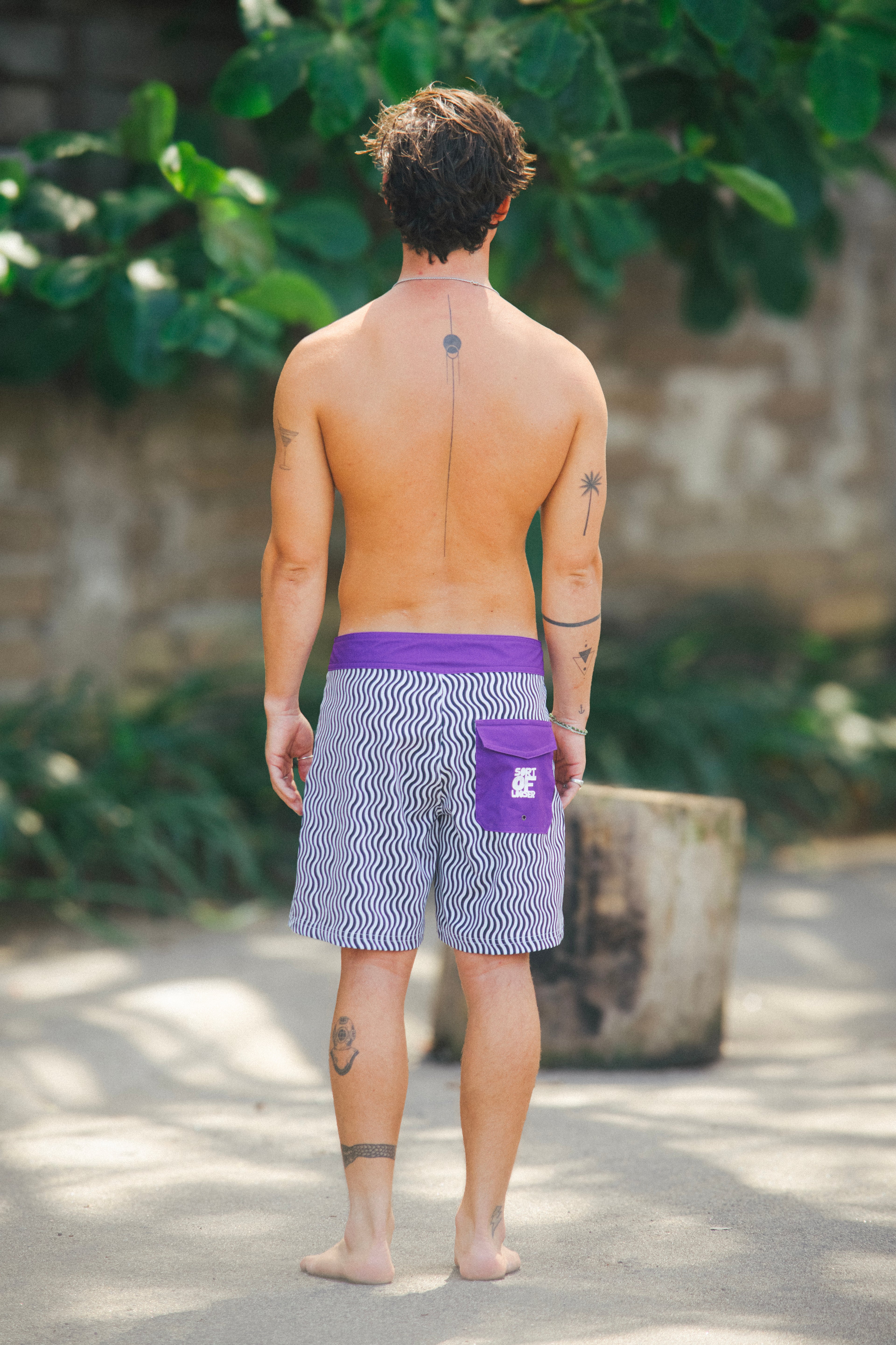 Costume uomo Boardshort elasticizzato Optical Waves
