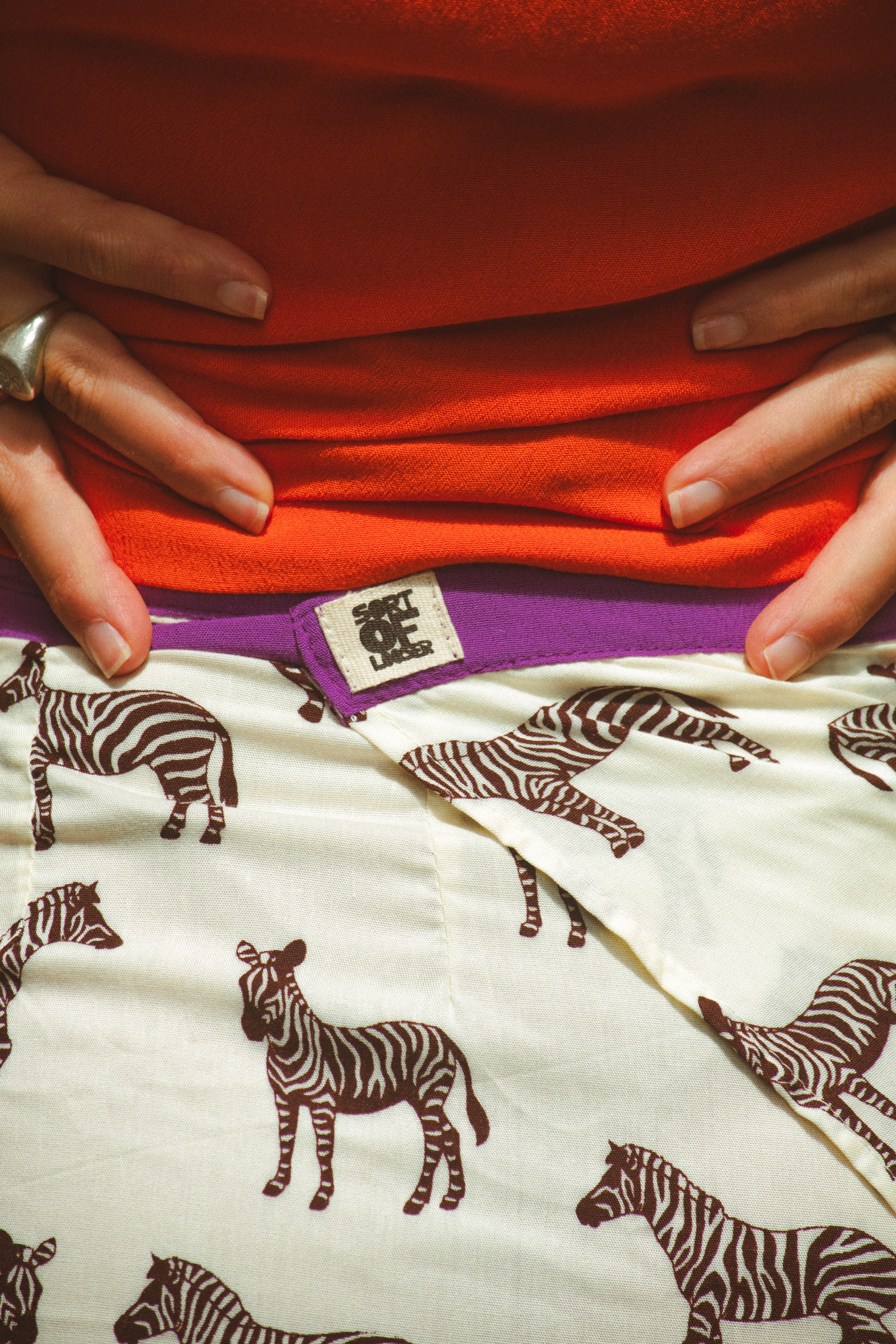 Gonna pareo zebra panna
