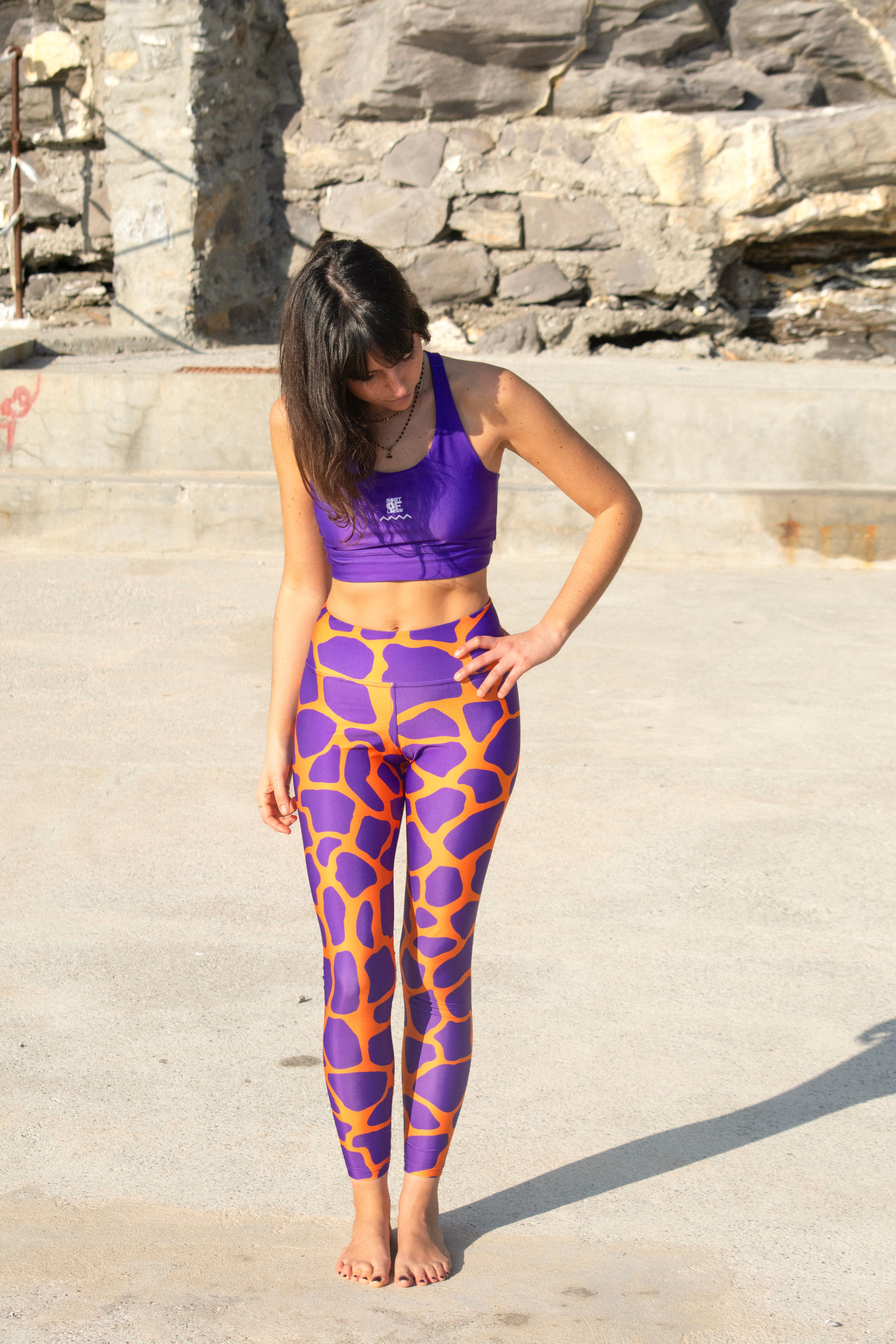 Eco leggings yoga e fitness donna Giraffa