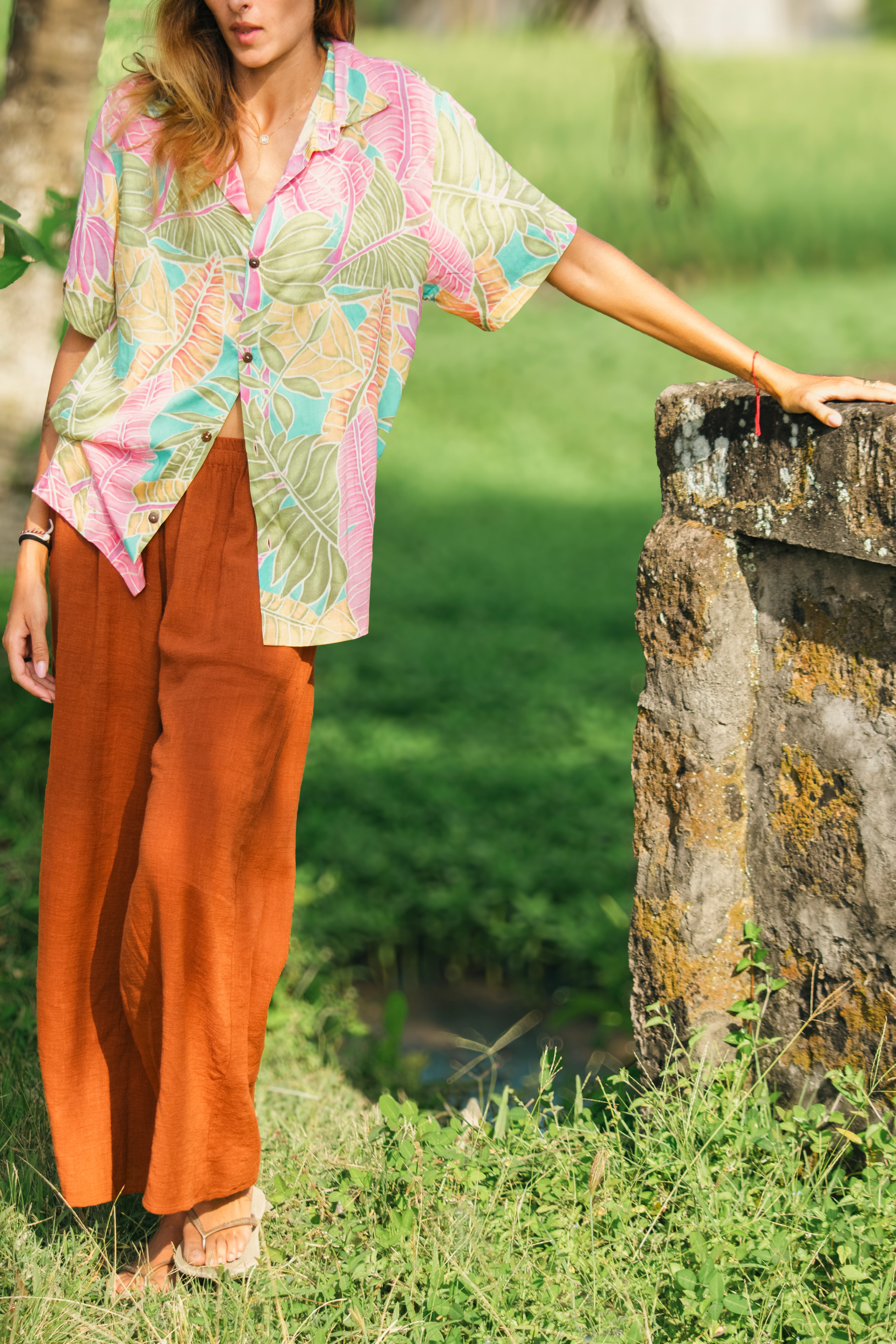 Pantaloni oversize unisex Terracotta made in Bali