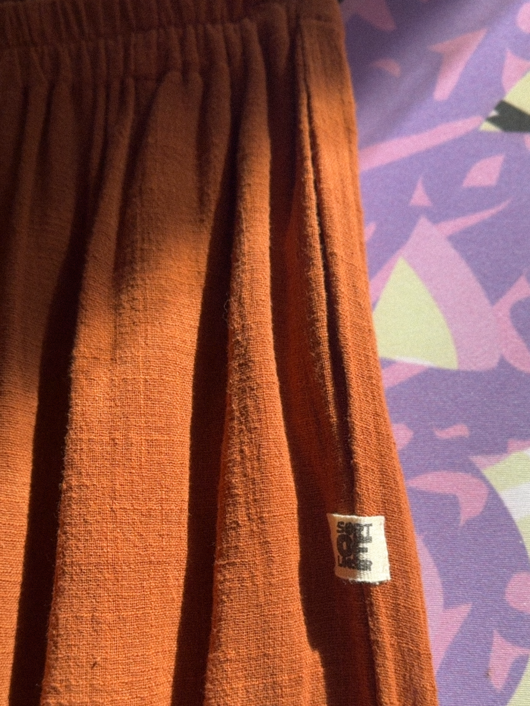 Pantaloni oversize unisex Terracotta made in Bali