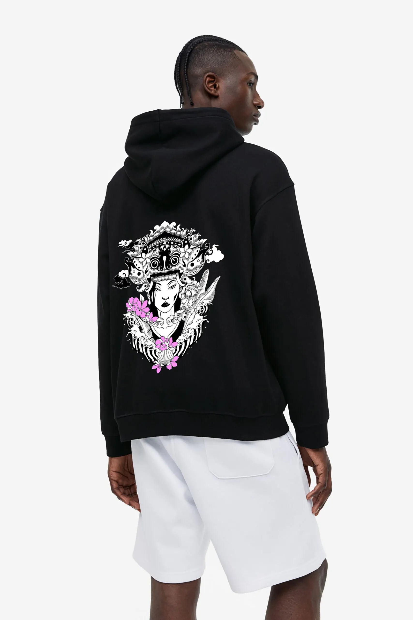Felpa unisex cappuccio Barong nera