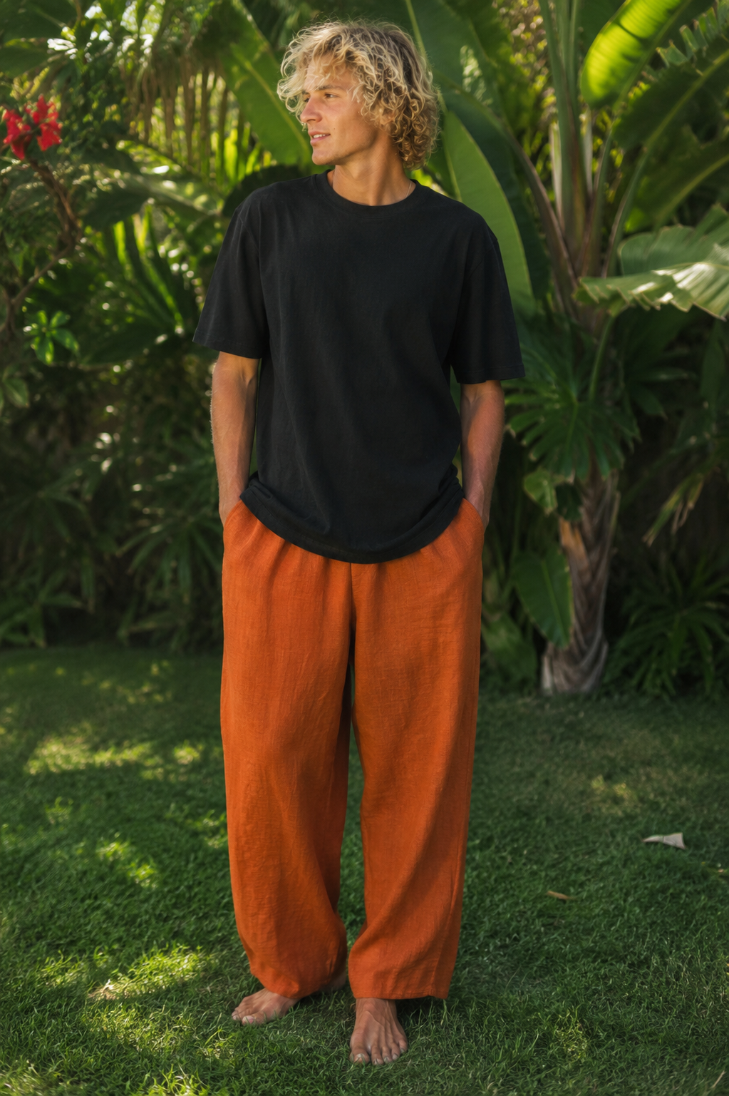 Pantaloni oversize unisex Terracotta made in Bali
